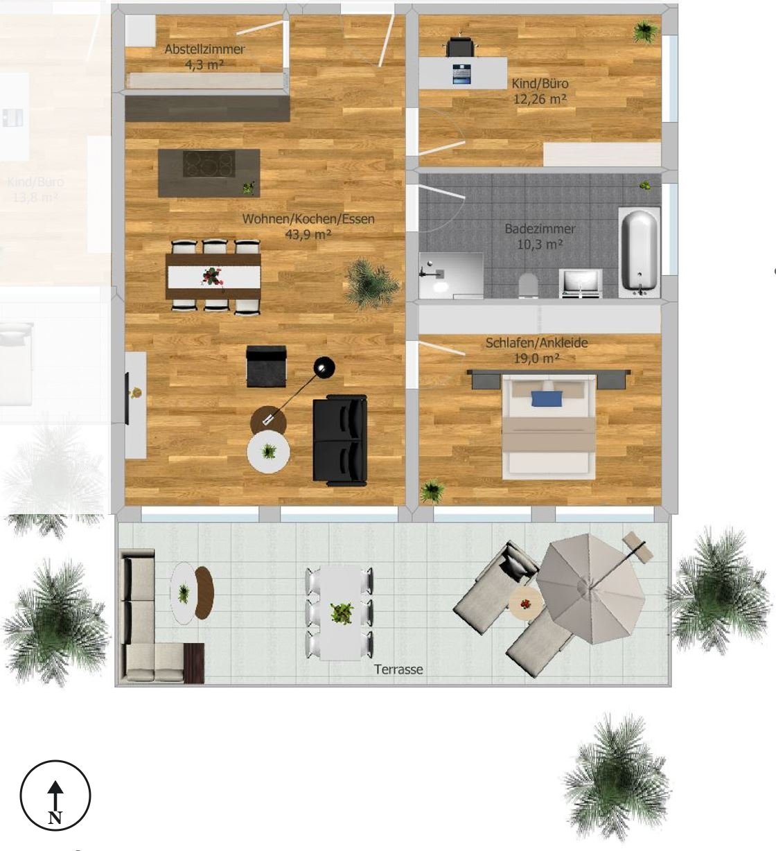 Grundriss WE 1