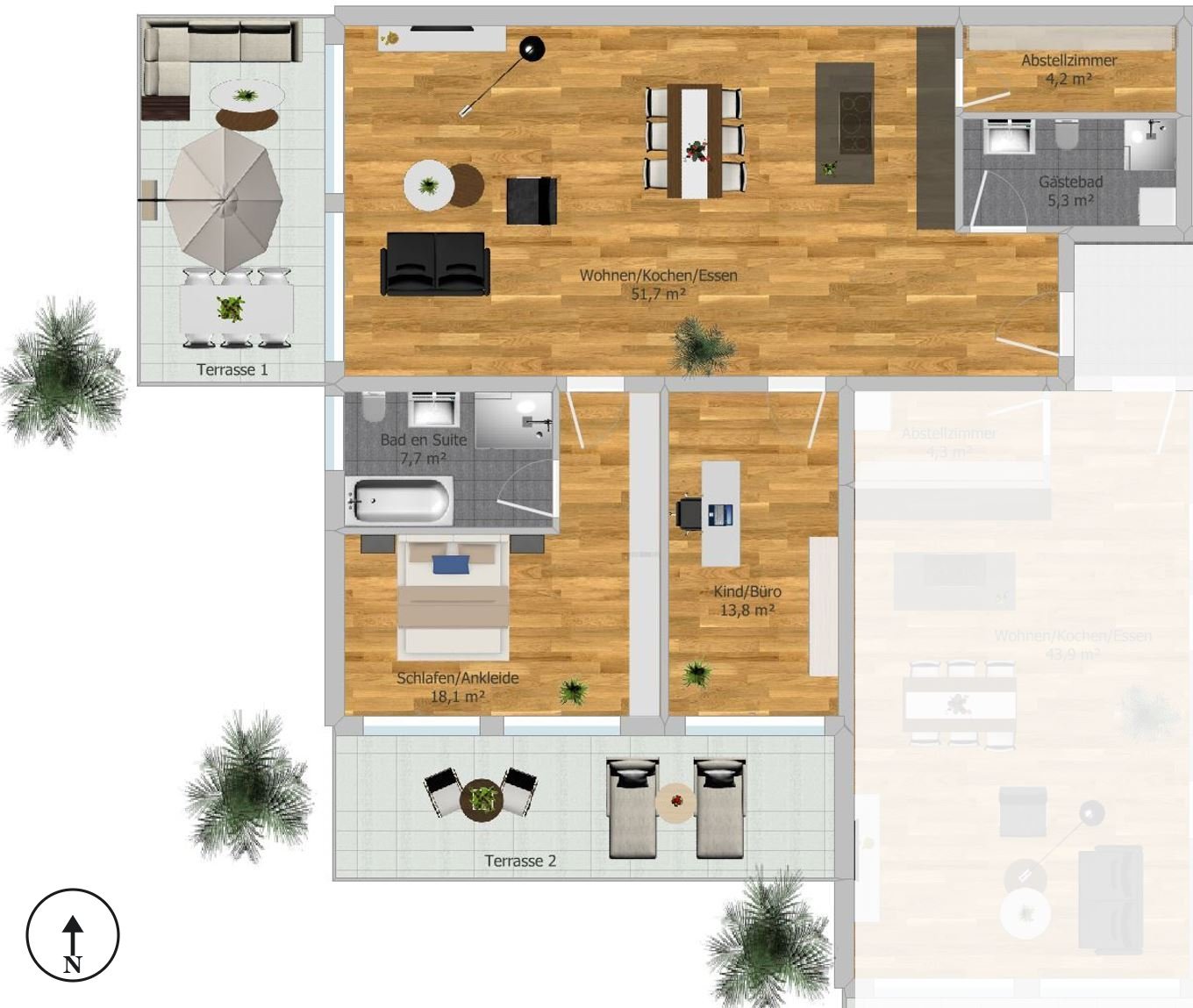 Grundriss WE 2